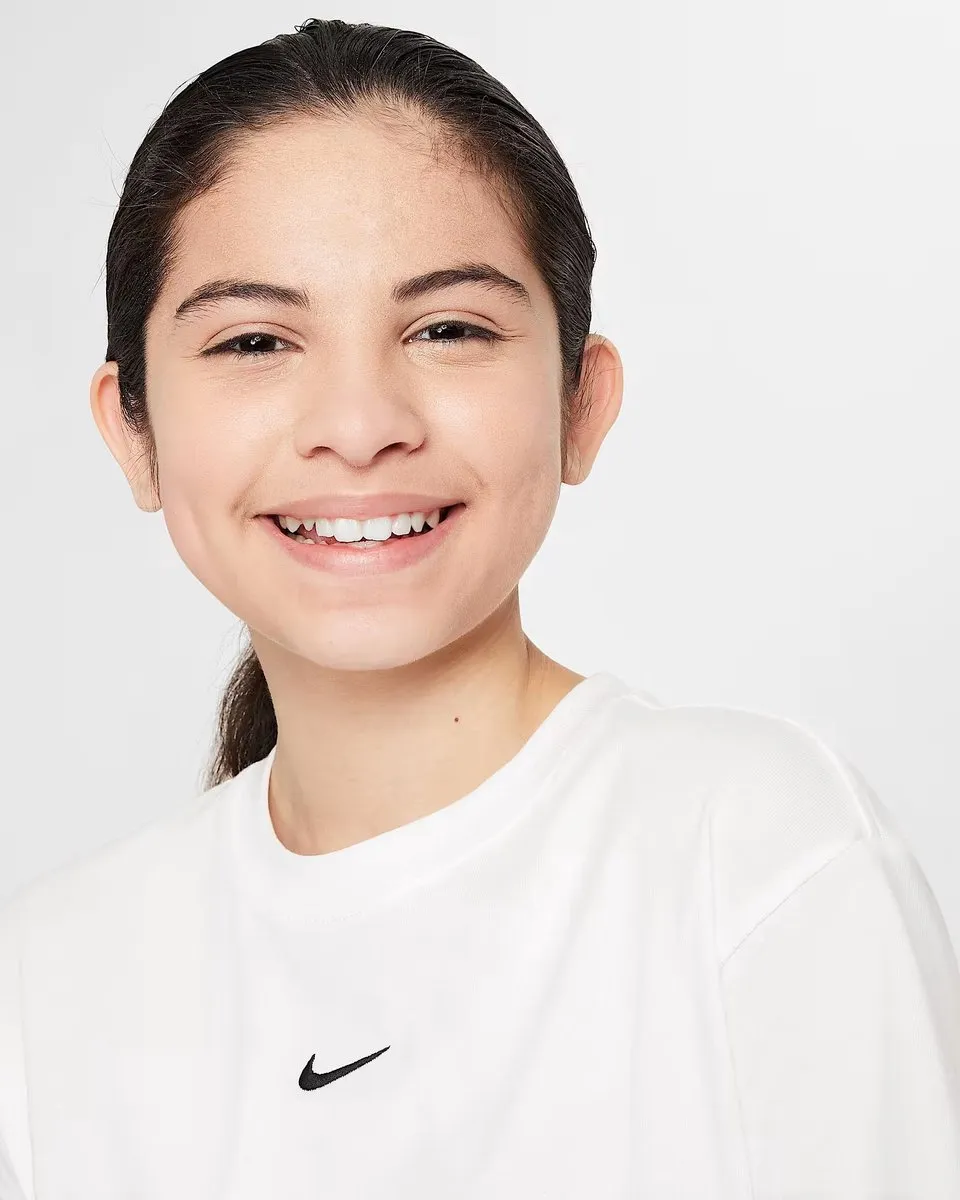 Nike FZ5559-100 Sport T-shirt Meisjes - Korte mouw - Wit