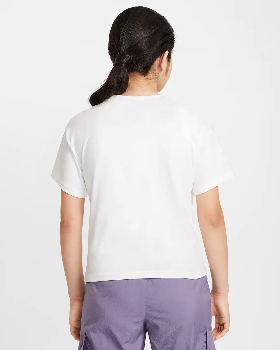 Nike FZ5559-100 Sport T-shirt Meisjes - Korte mouw - Wit