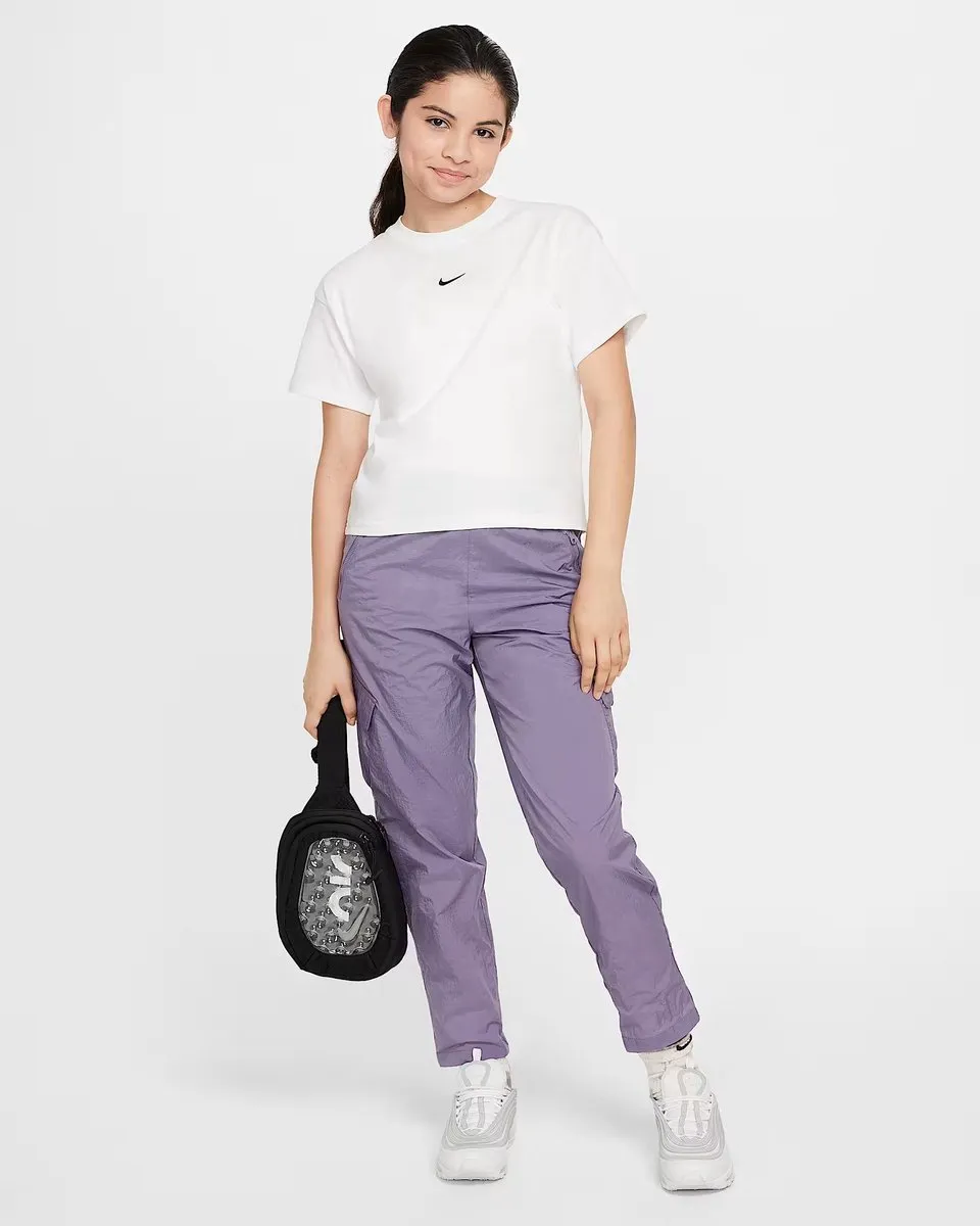Nike FZ5559-100 Sport T-shirt Meisjes - Korte mouw - Wit