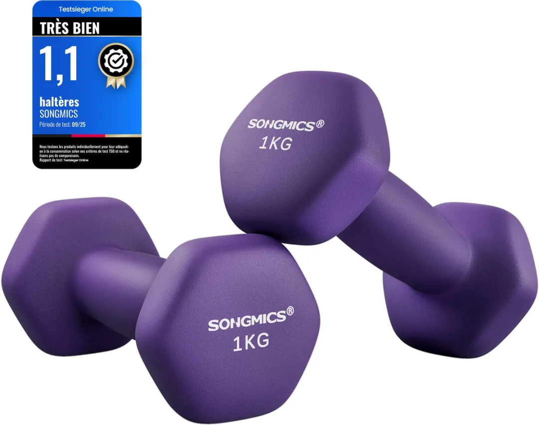 Songmics SYL902P02 Hexagon Dumbbellset 1 kg