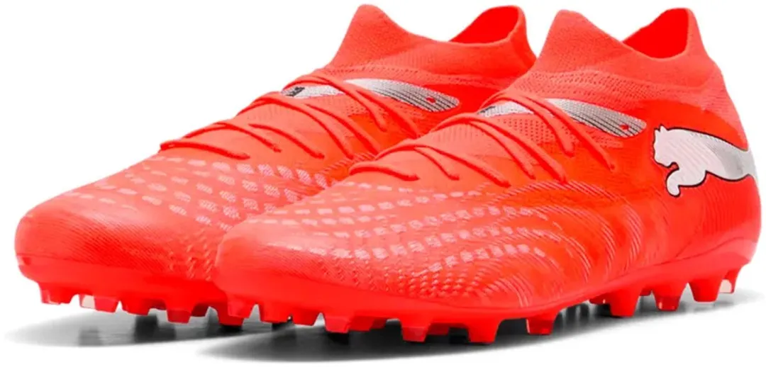PUMA Future 9 Match Mg Voetbalschoenen 44.5 - Rood/Oranje