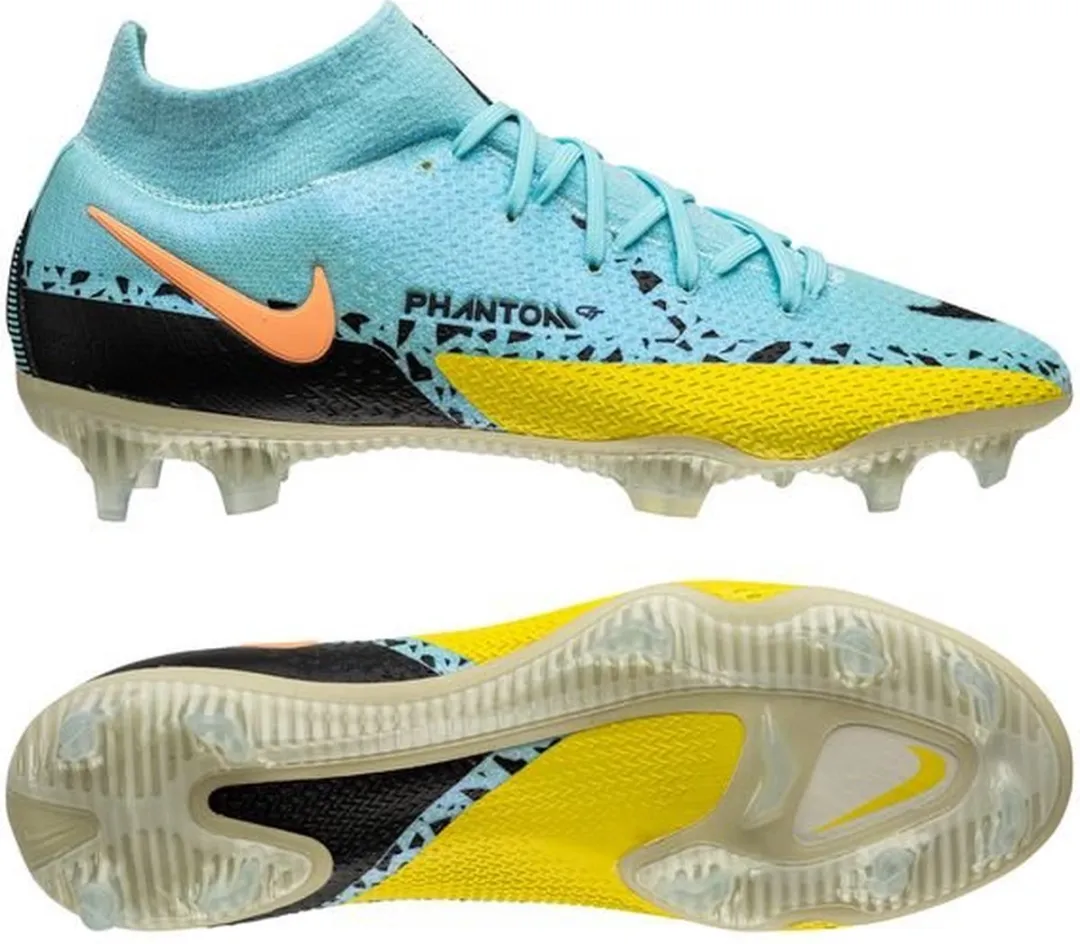 Nike Phantom GT DF Elite FG Voetbalschoenen 42.5 - Blauw/Geel