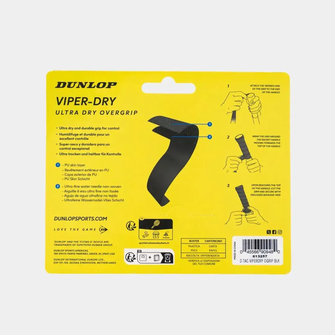 Dunlop Viperdry OGrip Gripje - 3 Stuks - Wit