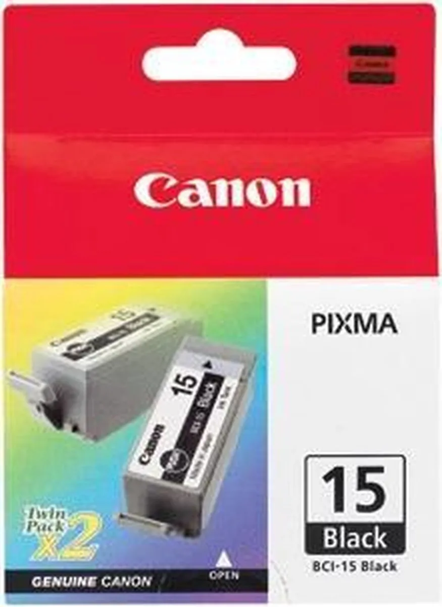 Canon BCI-15 Inktcartridge Zwart - 5.3ml