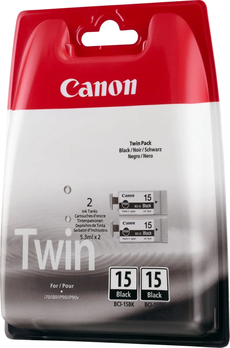 Canon BCI-15 Inktcartridge Zwart - 5.3ml