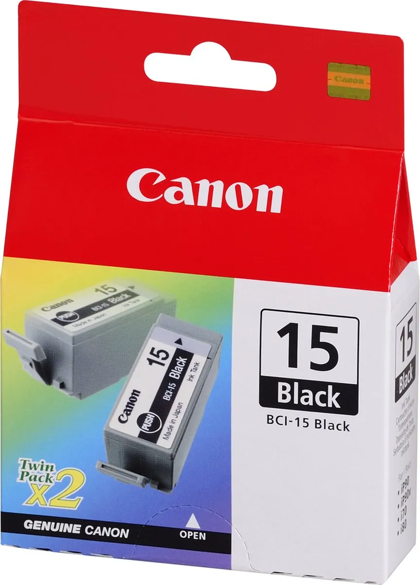 Canon BCI-15 Inktcartridge Zwart - 5.3ml