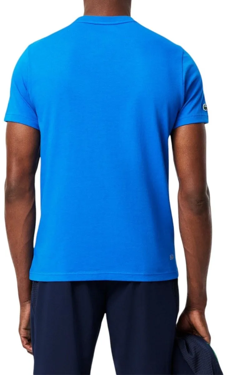 Lacoste T-shirt Heren Sport Ronde Hals Blauw Zwart - XL