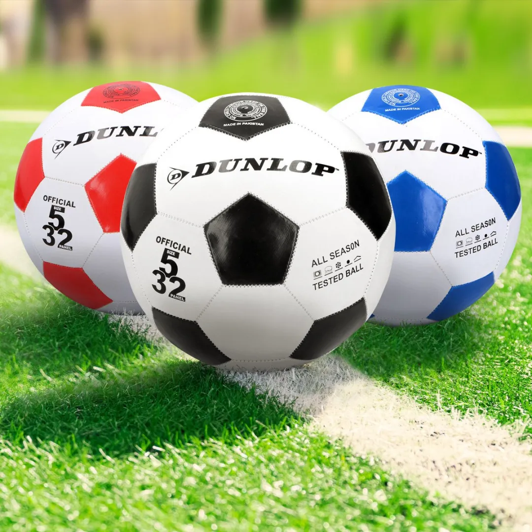 Dunlop Voetbal Leer Wit - Maat 5