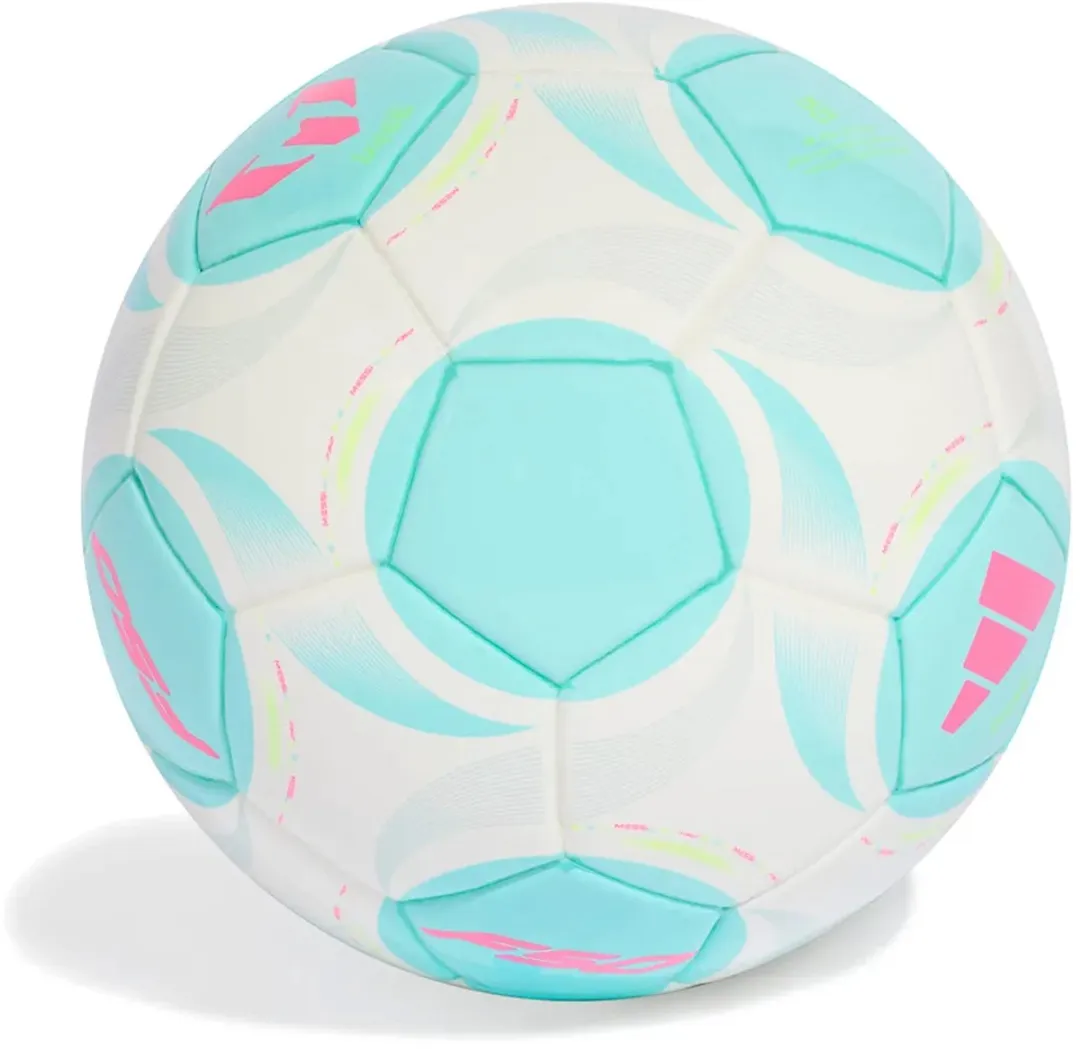 adidas Messi Mini Voetbal - 1 - Wit/Lichtblauw/Rosa
