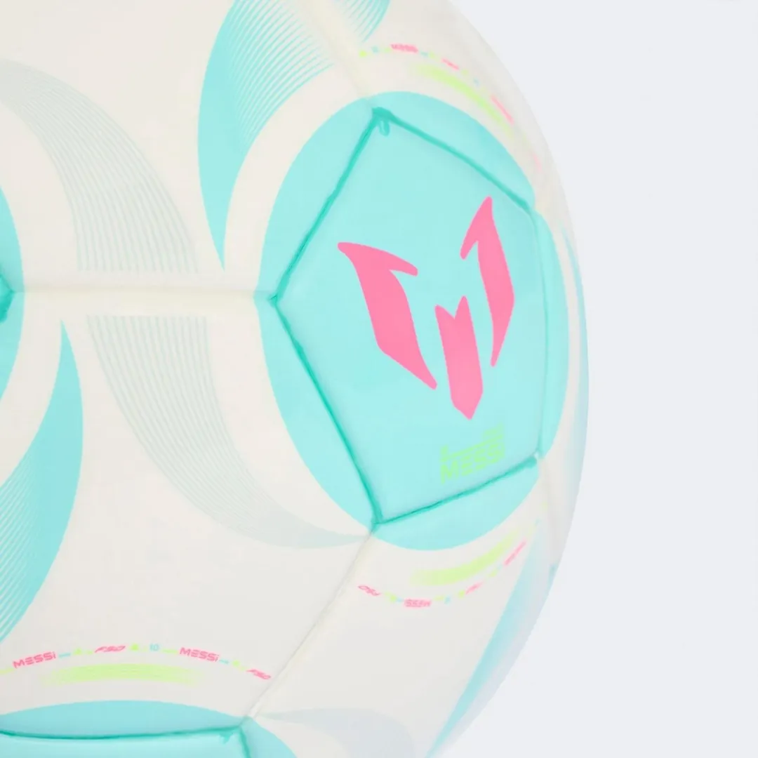 adidas Messi Mini Voetbal - 1 - Wit/Lichtblauw/Rosa