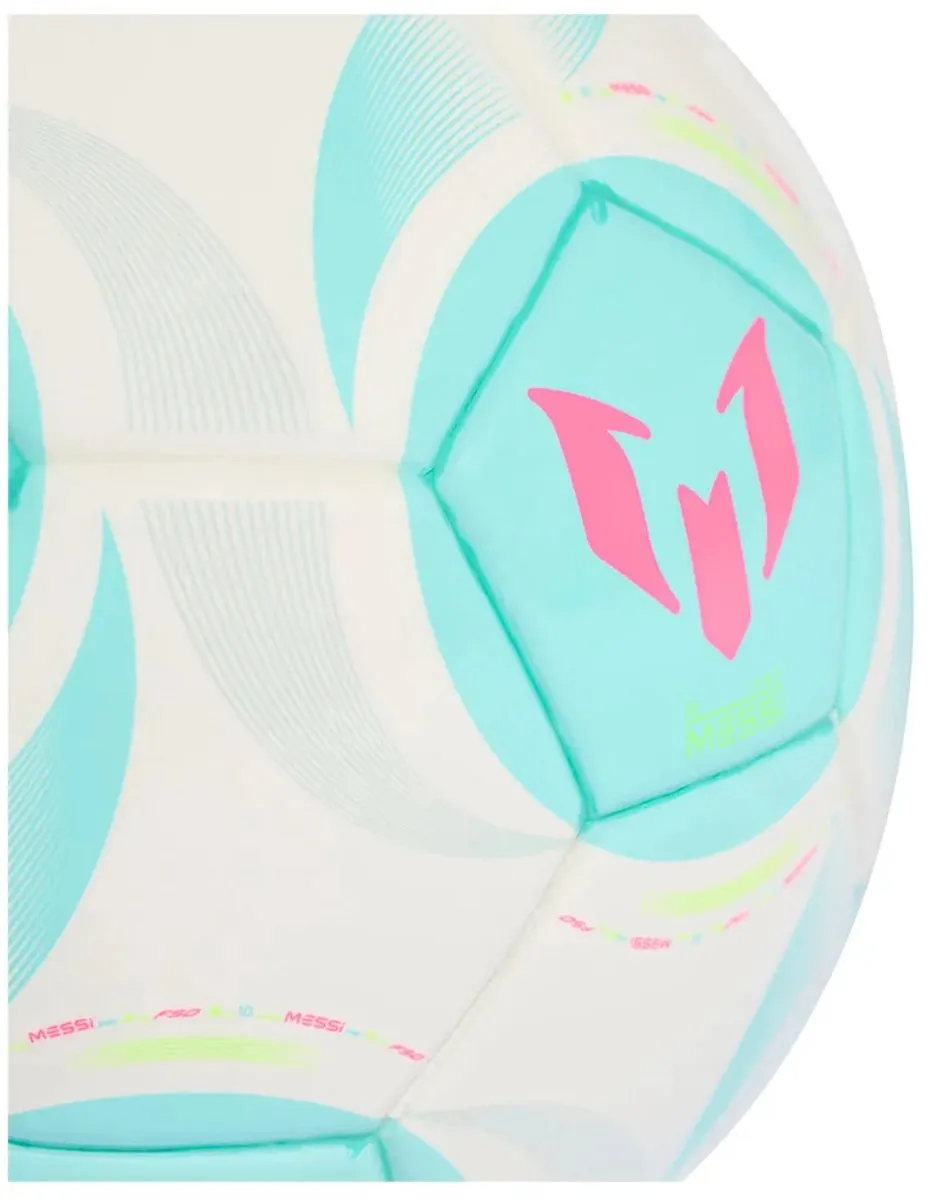 adidas Messi Mini Voetbal - 1 - Wit/Lichtblauw/Rosa