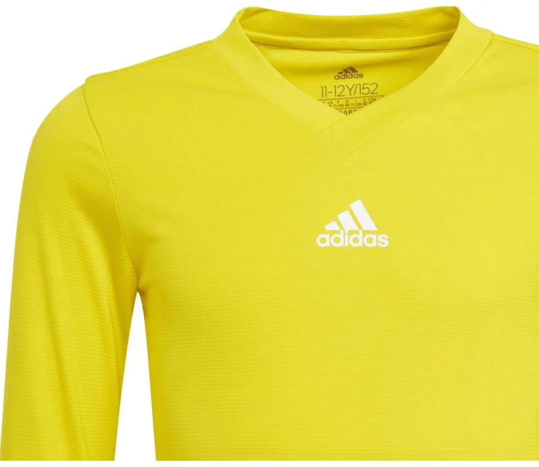 Adidas Base Tee GN7514 - Lange mouw kinder shirt - Maat 140 - Geel