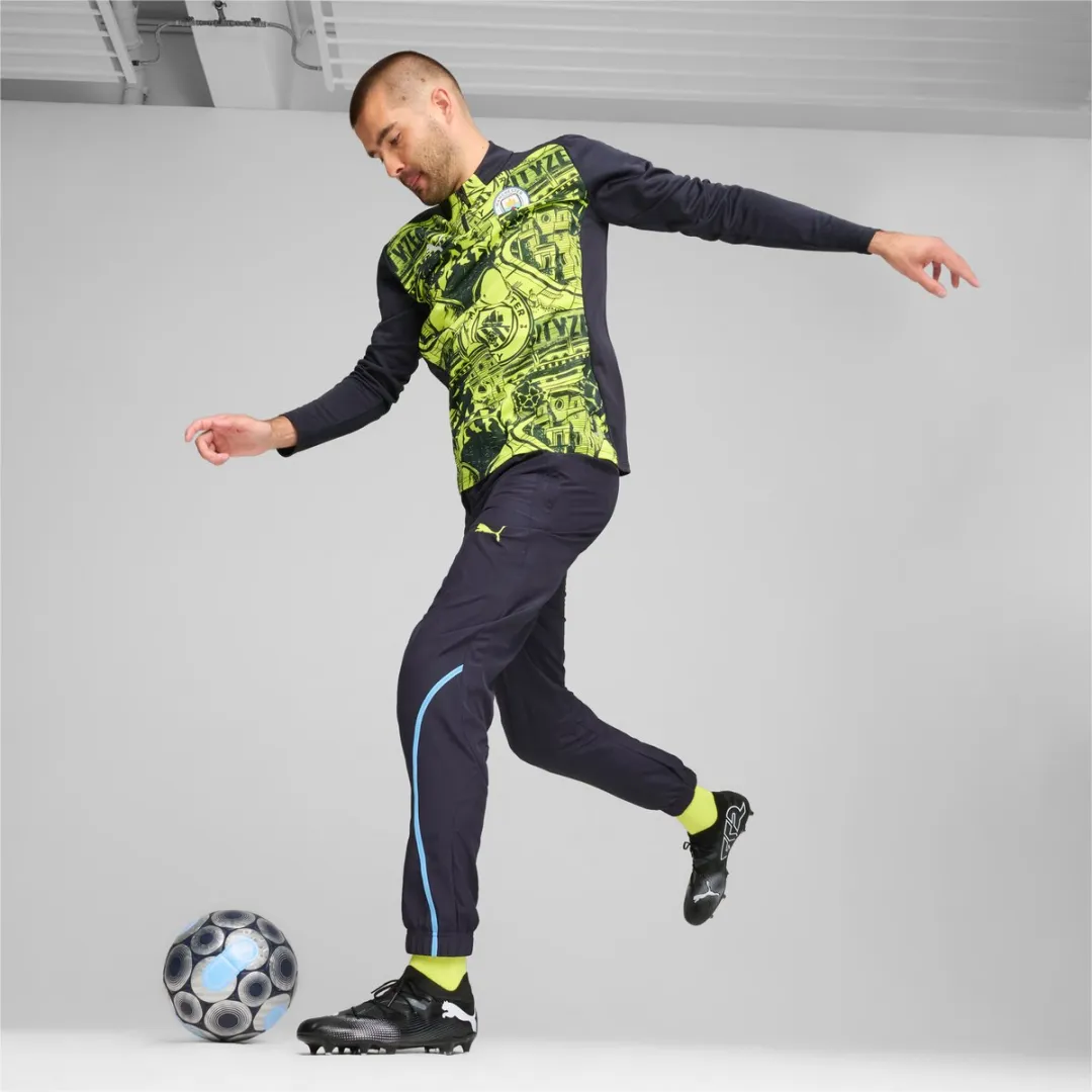 PUMA Prematch Joggingbroek Manchester City 2024/25 S - Blauw