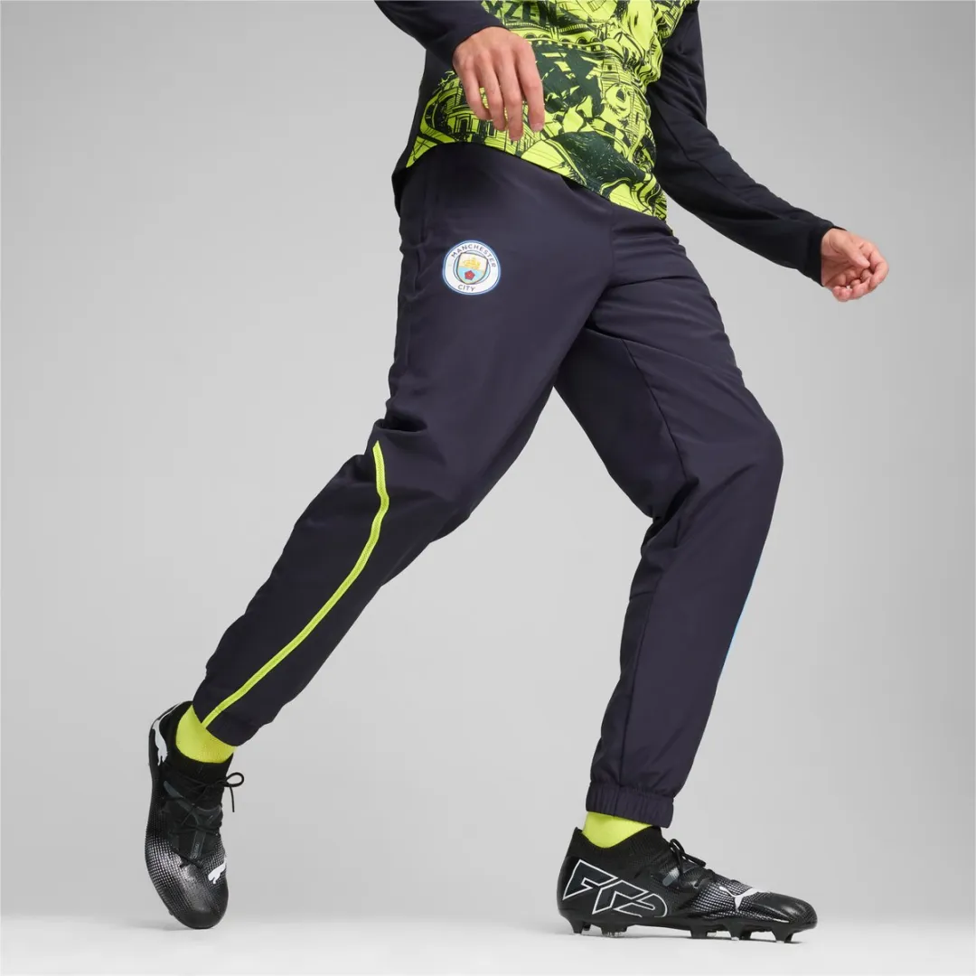PUMA Prematch Joggingbroek Manchester City 2024/25 S - Blauw