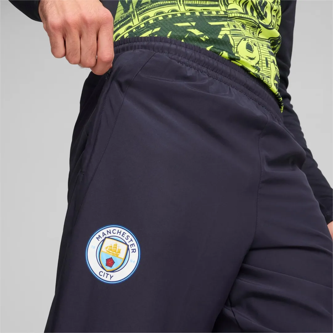 PUMA Prematch Joggingbroek Manchester City 2024/25 S - Blauw