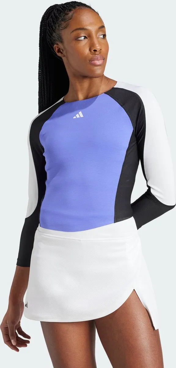 adidas Performance Tennis Pro HEAT.RDY T-shirt Driekwartmouwen - Blauw M - afbeelding 6 van 6