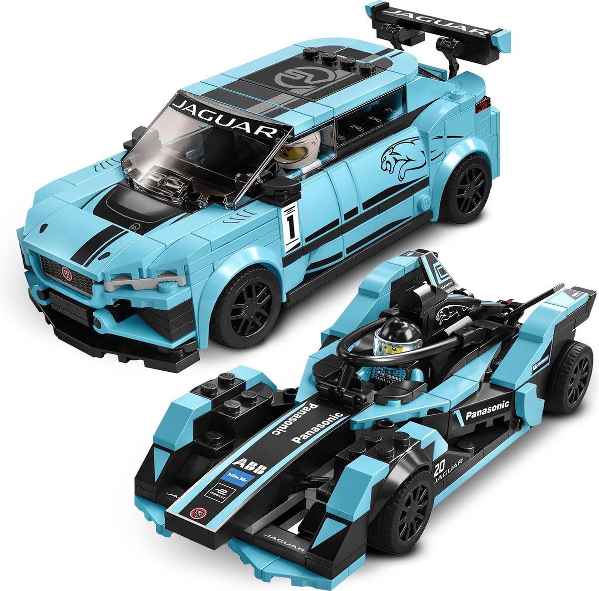 LEGO Speed Champions Formula E Panasonic Jaguar Racing GEN2 Car & Jaguar I-PACE eTROPHY - 76898