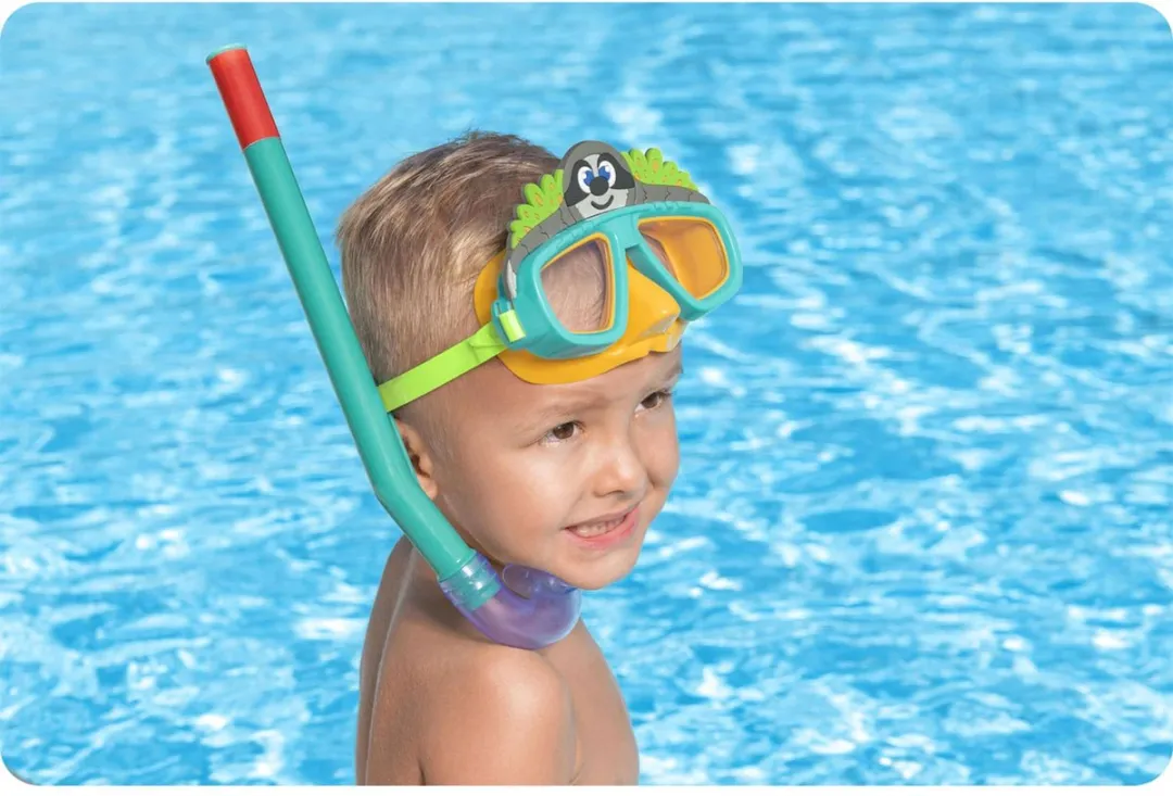 Bestway Duikset Kinderen - Snorkel + Hypoallergene Bril Groen