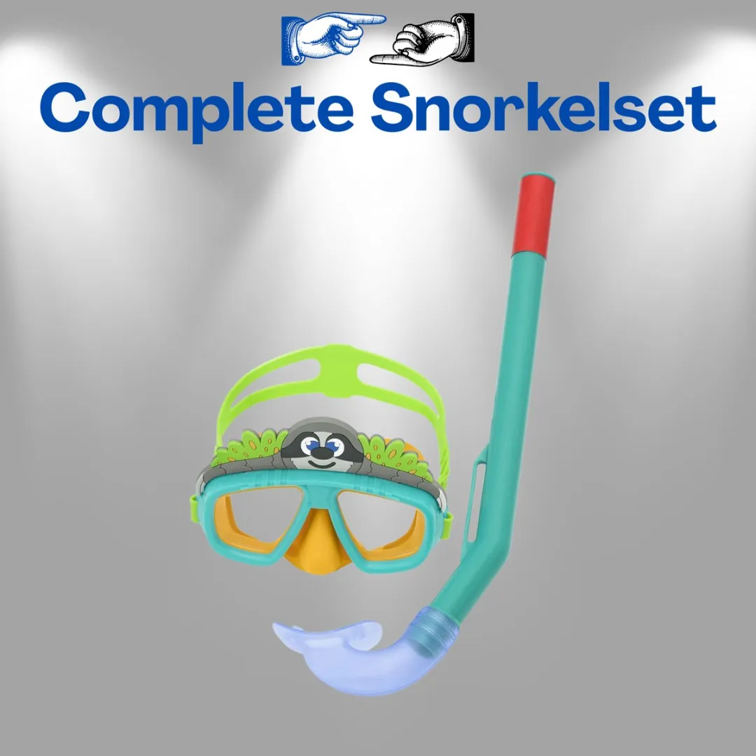 Bestway Duikset Kinderen - Snorkel + Hypoallergene Bril Groen