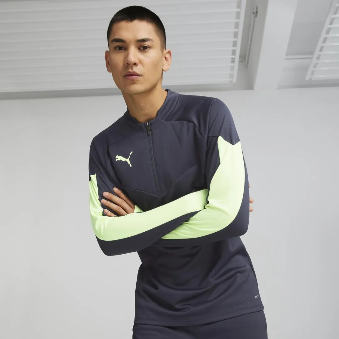 PUMA Individual Final 1/4 Zip Top 658039-47 - S - Parisian Night-Fizzy Light