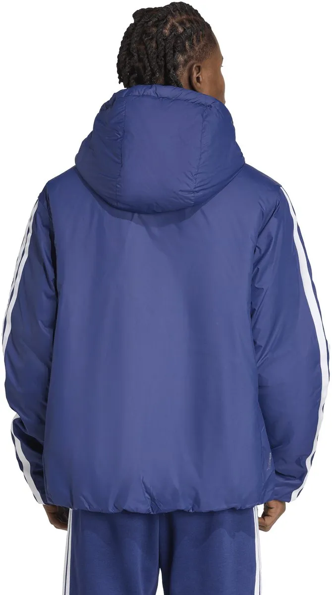 Adidas Essentials Climawarm 3 Stripes Hooded Jacket M - Blauw