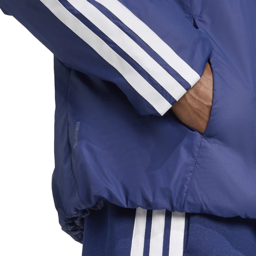 Adidas Essentials Climawarm 3 Stripes Hooded Jacket M - Blauw