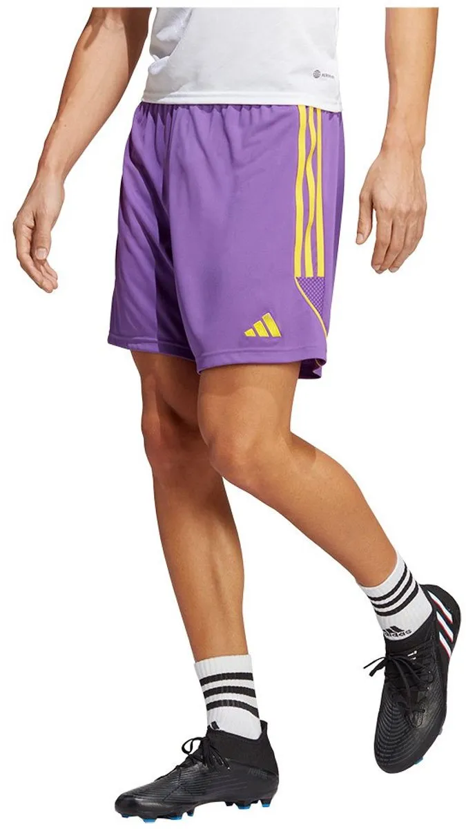 adidas Tiro 23 Korte Broek - S - Paars/Geel