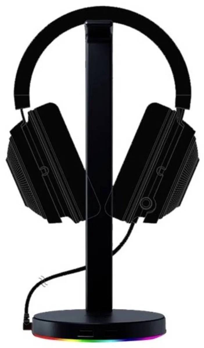 Razer Base Station V2 Chroma Headsethouder - RGB USB-Hub - Zwart - afbeelding 6 van 6