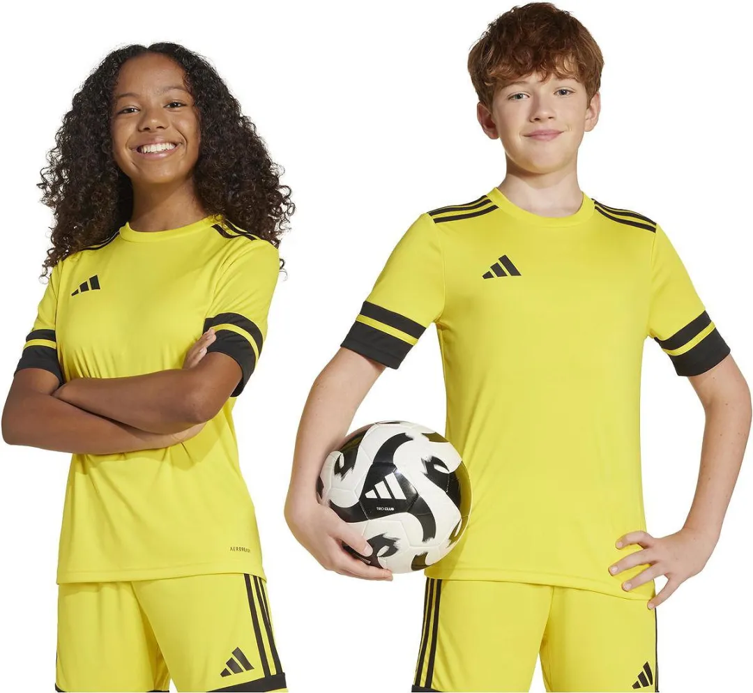 Adidas Squadra 25 Shirt Korte Mouw - Geel/Zwart 116