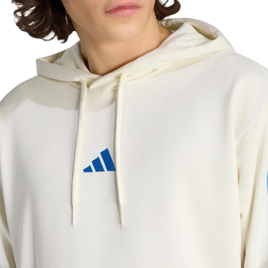 adidas Essentials 3-Stripes French Terry Hoodie KD4901 - Maat L - Crème