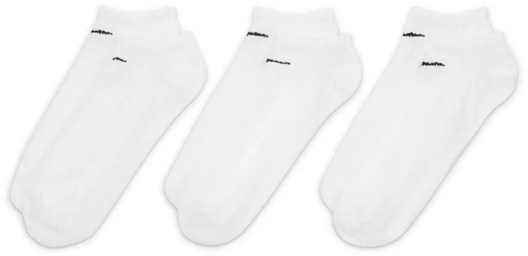 Nike Everyday No-Show Sokken 3-pack - SX7678-100 - Wit/Zwart