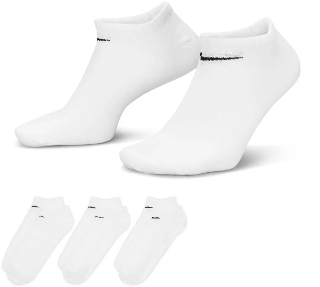 Nike Everyday No-Show Sokken 3-pack - SX7678-100 - Wit/Zwart