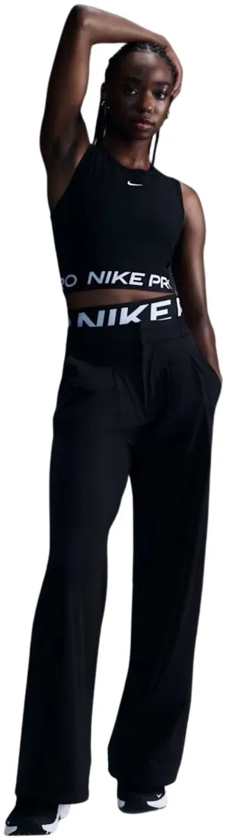 Nike Pro Dri-FIT 365 Cropped Tanktop Dames M - Zwart/Wit