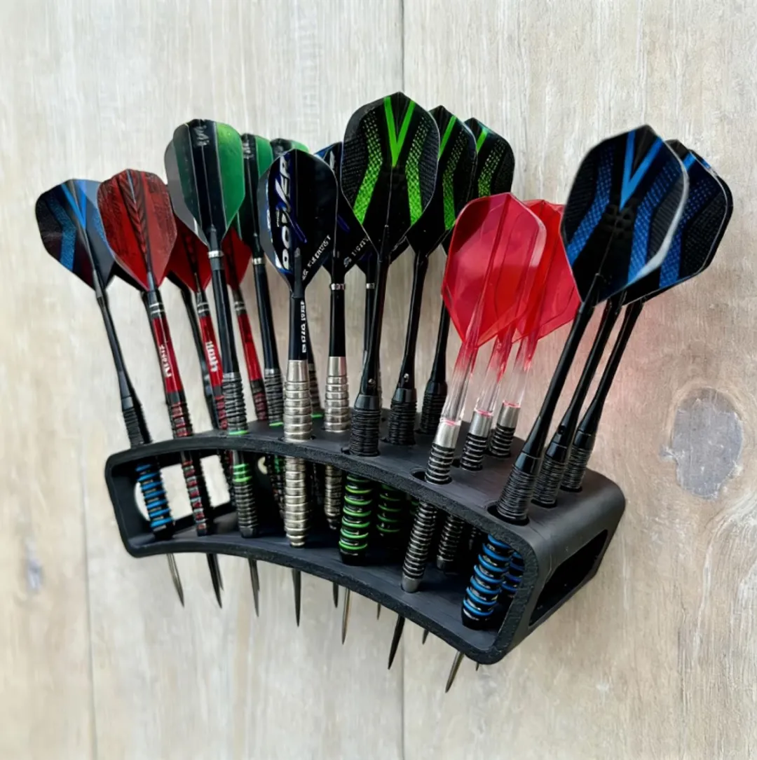 NUVEX Dartpijlbeschermers Wandhouder 21 Pijlen - Zwart