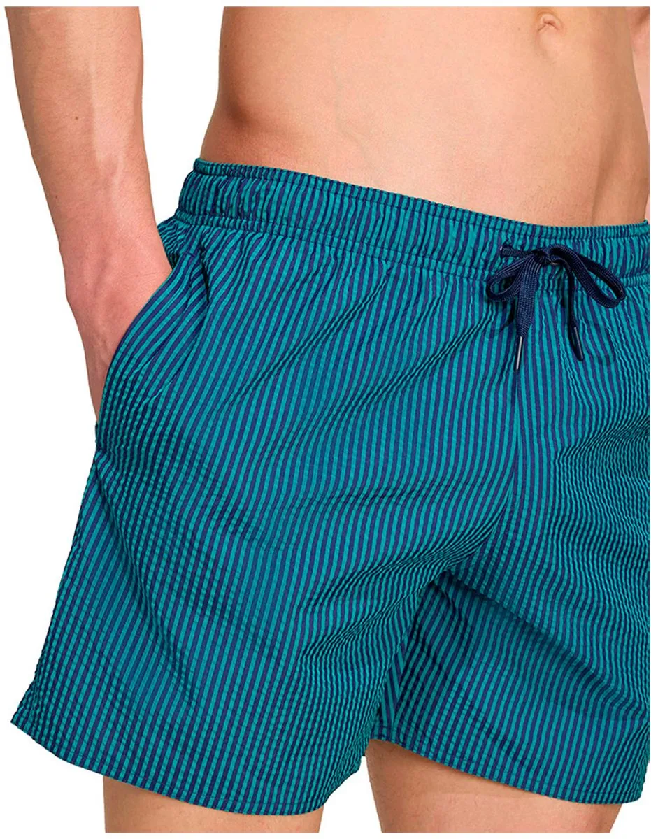 adidas Seersucker Stripy Zwemshort 5-Inch JM3961 - Heren - Groen