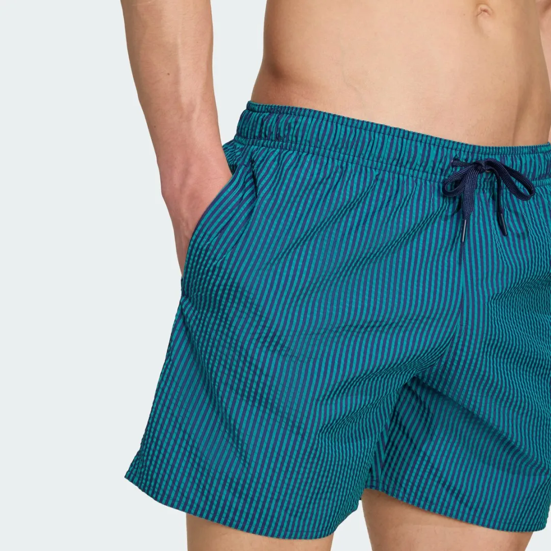 adidas Seersucker Stripy Zwemshort 5-Inch JM3961 - Heren - Groen