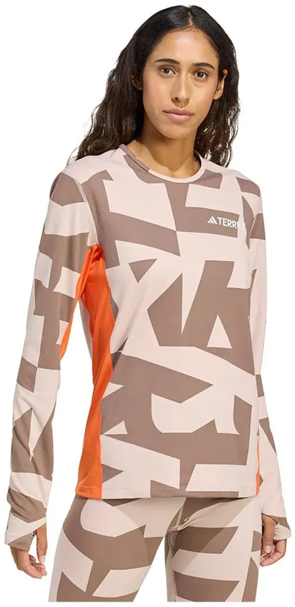 Adidas Multi Synthetic Lange Mouwen Basislaag M - Wonder Taupe