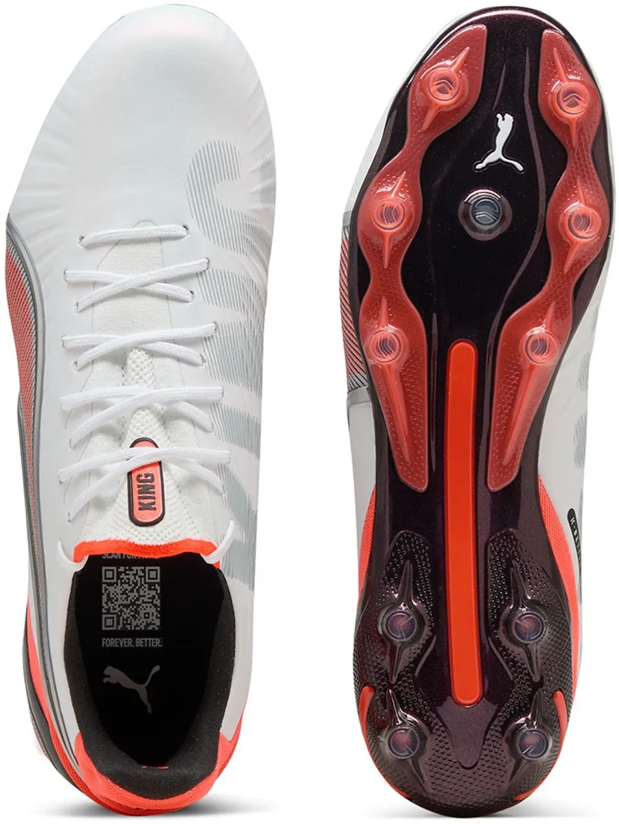 PUMA King Ultimate FG/AG Voetbalschoenen 41 - Wit