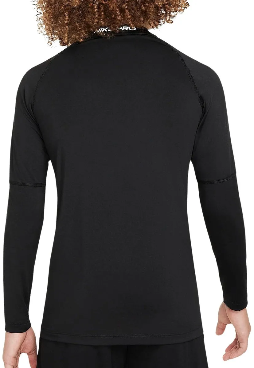Nike Pro Dri-FIT LS Shirt Junior 128 - Zwart