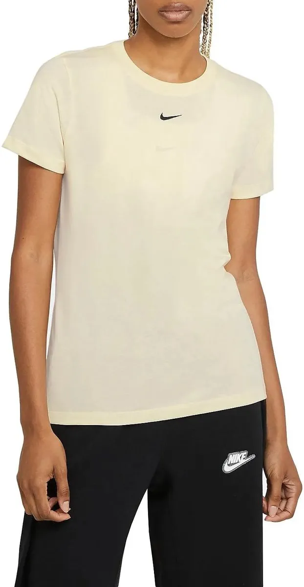 Nike Essential T-shirt Dames Crew Coconut Milk Beige - XS