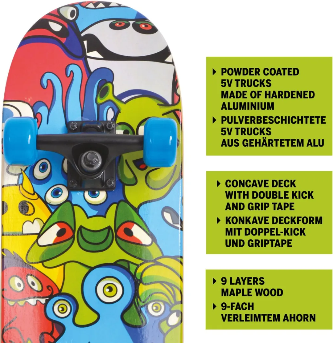 Schildkröt Skateboard - Groen/Blauw/Rood/Zwart