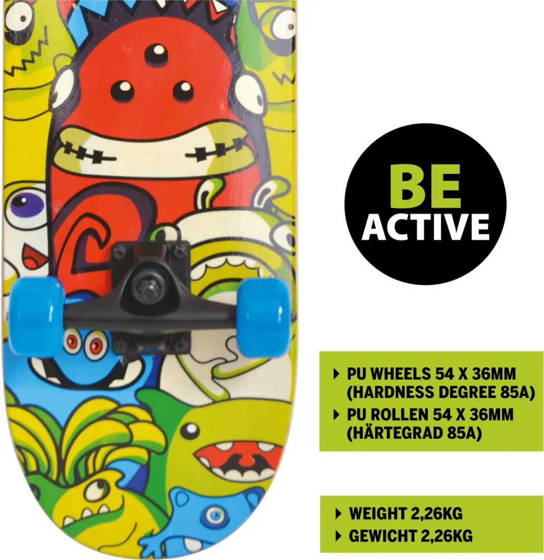 Schildkröt Skateboard - Groen/Blauw/Rood/Zwart
