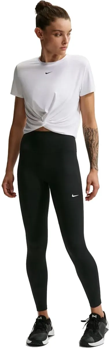 Nike Sportlegging One Seamless Front Dames L - Zwart
