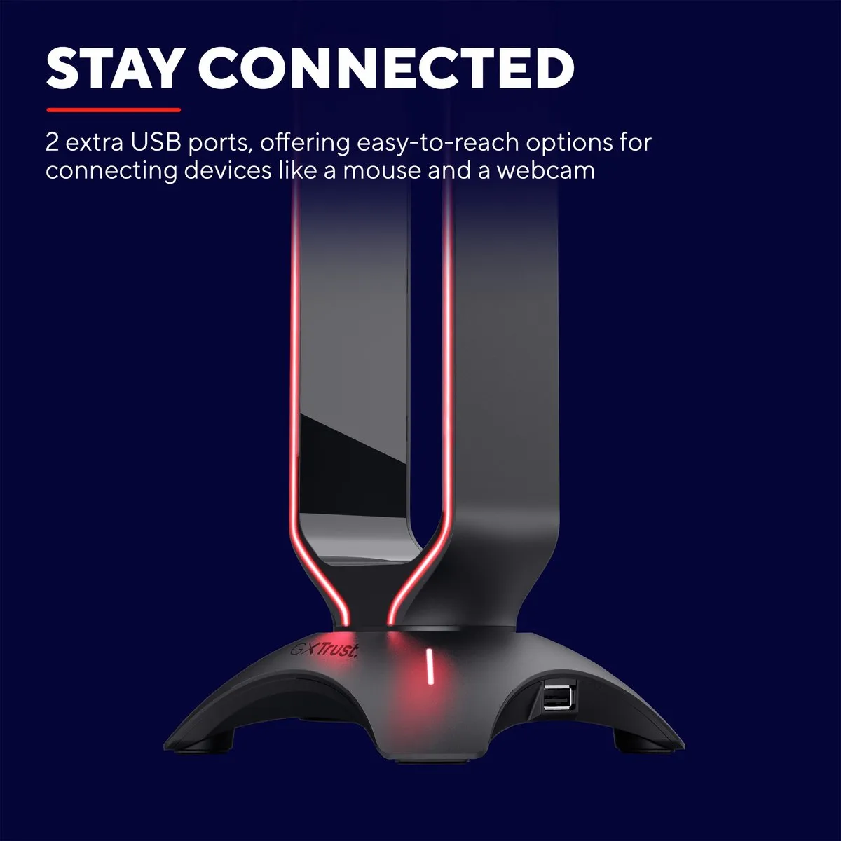Trust GXT 265 Cintar Headsetstandaard - RGB USB - Zwart