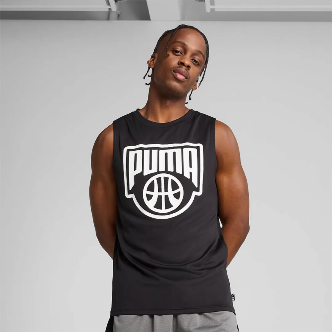 PUMA Posterize Mouwloos T-shirt - Zwart L