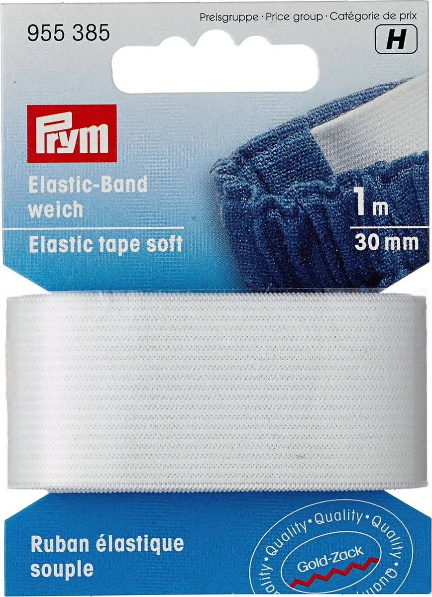 Prym Band-Elastiek Wit 1m - 30mm