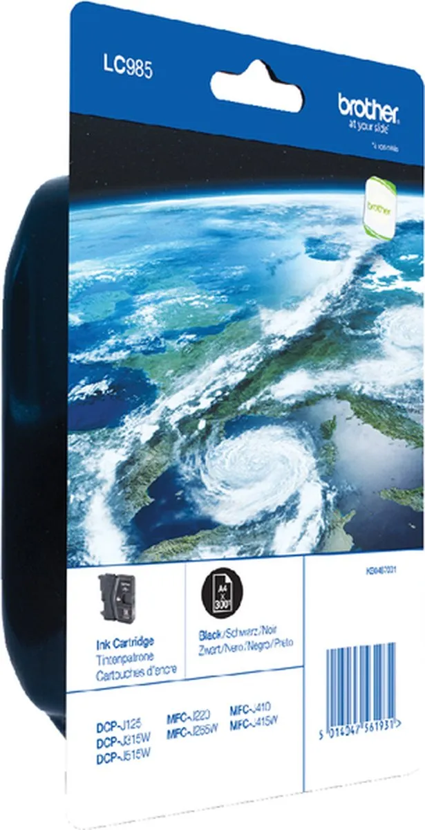 Brother LC-985BK Inktcartridge - 300 Pagina's - Zwart