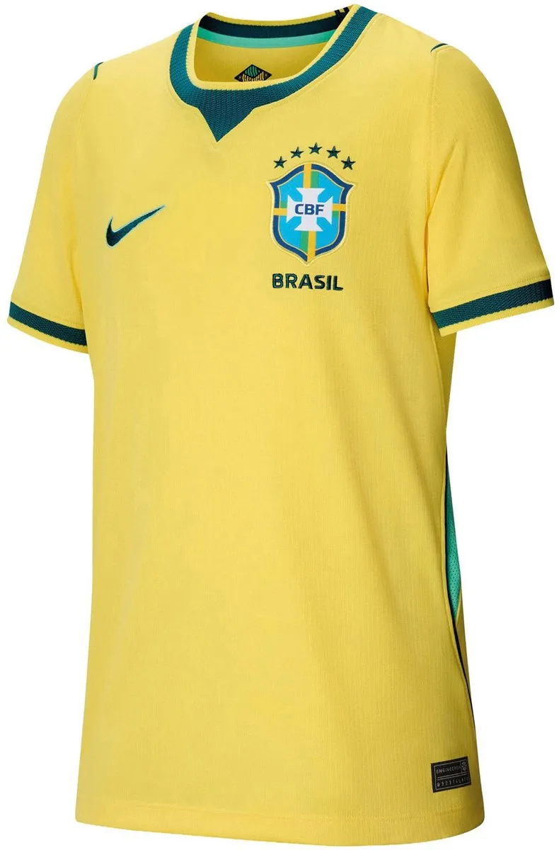 Nike Brazilië WK2026 Thuis Shirt Junior 140 - Geel-Groen