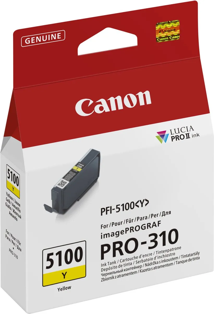 Canon PFI-5100 Geel Inktcartridge - Origineel
