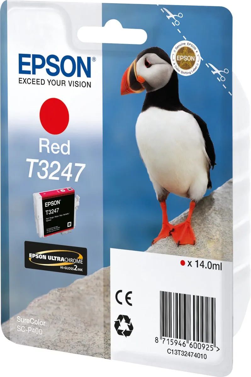 Epson T3247 C13T32474010 Rood Inktcartridge